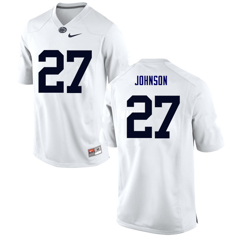 Men Penn State Nittany Lions #27 T.J. Johnson College Football Jerseys-White